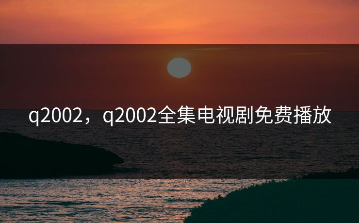 q2002，q2002全集电视剧免费播放  第1张